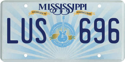 MS license plate LUS696