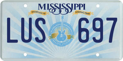 MS license plate LUS697