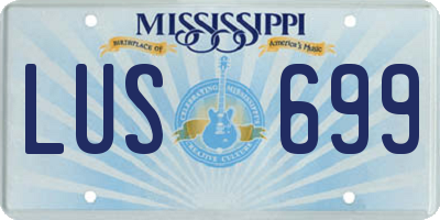 MS license plate LUS699