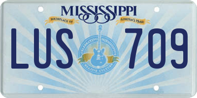 MS license plate LUS709