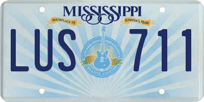 MS license plate LUS711