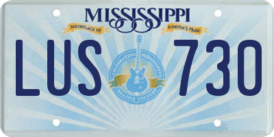 MS license plate LUS730