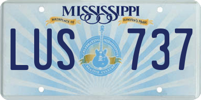 MS license plate LUS737
