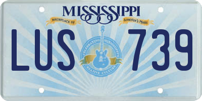 MS license plate LUS739