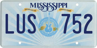 MS license plate LUS752