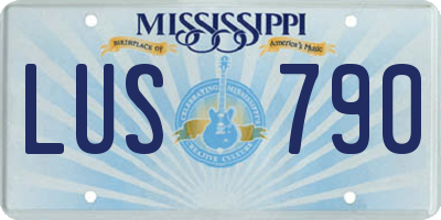 MS license plate LUS790