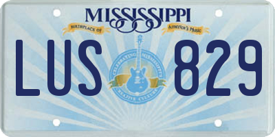 MS license plate LUS829