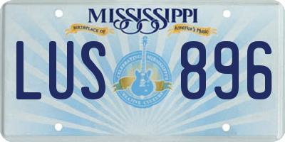 MS license plate LUS896