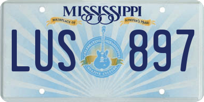 MS license plate LUS897