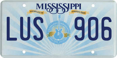 MS license plate LUS906