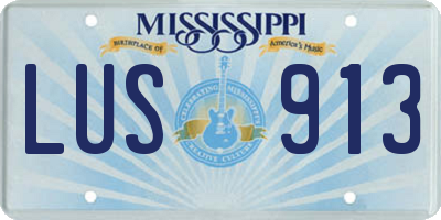 MS license plate LUS913