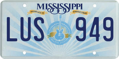 MS license plate LUS949