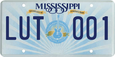MS license plate LUT001