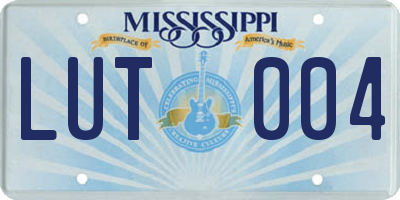 MS license plate LUT004