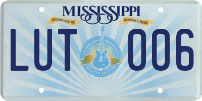 MS license plate LUT006