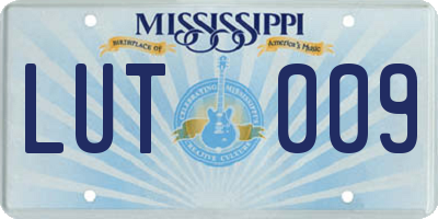 MS license plate LUT009