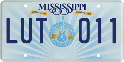 MS license plate LUT011