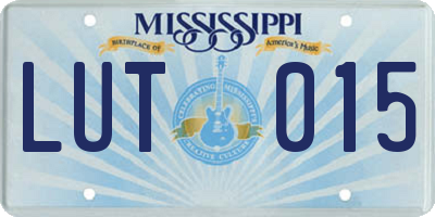 MS license plate LUT015