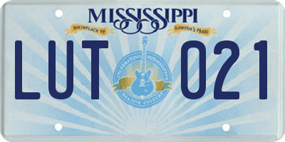 MS license plate LUT021