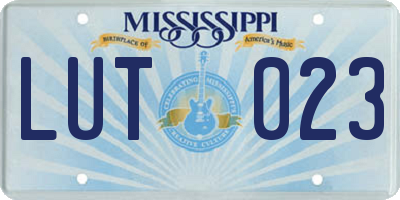 MS license plate LUT023