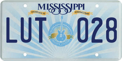 MS license plate LUT028