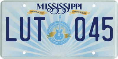 MS license plate LUT045