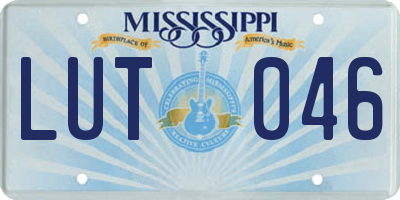 MS license plate LUT046