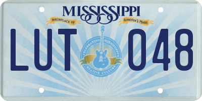 MS license plate LUT048
