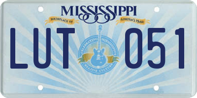 MS license plate LUT051