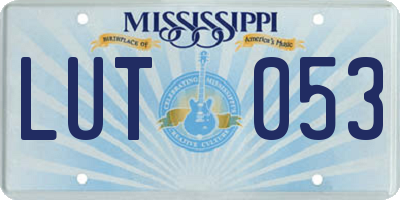 MS license plate LUT053