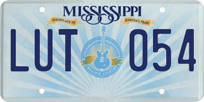 MS license plate LUT054