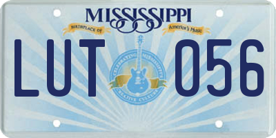 MS license plate LUT056