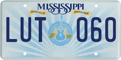 MS license plate LUT060