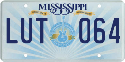 MS license plate LUT064