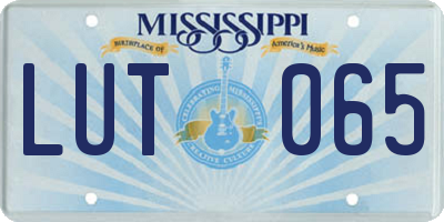 MS license plate LUT065