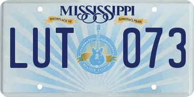 MS license plate LUT073
