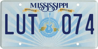 MS license plate LUT074