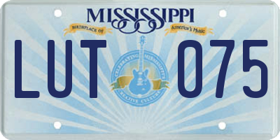 MS license plate LUT075