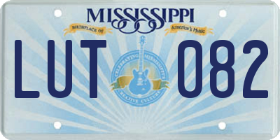 MS license plate LUT082