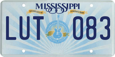 MS license plate LUT083