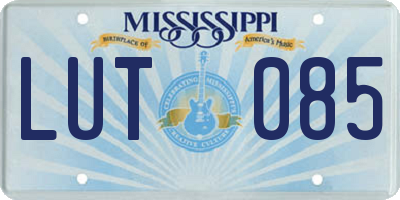 MS license plate LUT085