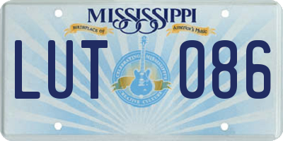 MS license plate LUT086