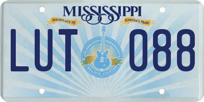 MS license plate LUT088