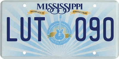 MS license plate LUT090