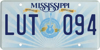 MS license plate LUT094