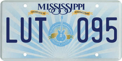 MS license plate LUT095