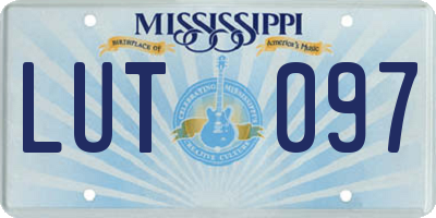MS license plate LUT097