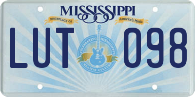 MS license plate LUT098