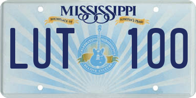 MS license plate LUT100