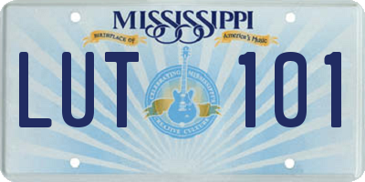 MS license plate LUT101
